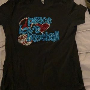 Baseball sequined tee